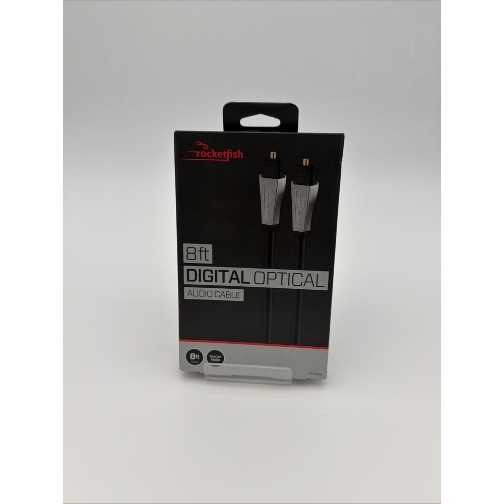 Rocketfish RF-G1222 8' Toslink Optical Audio Cable - Black Fast Free Shipping